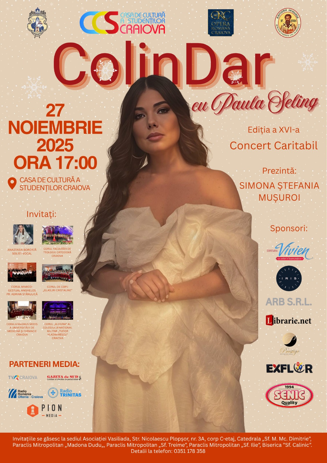 Afis eveniment colindar cu paula seling